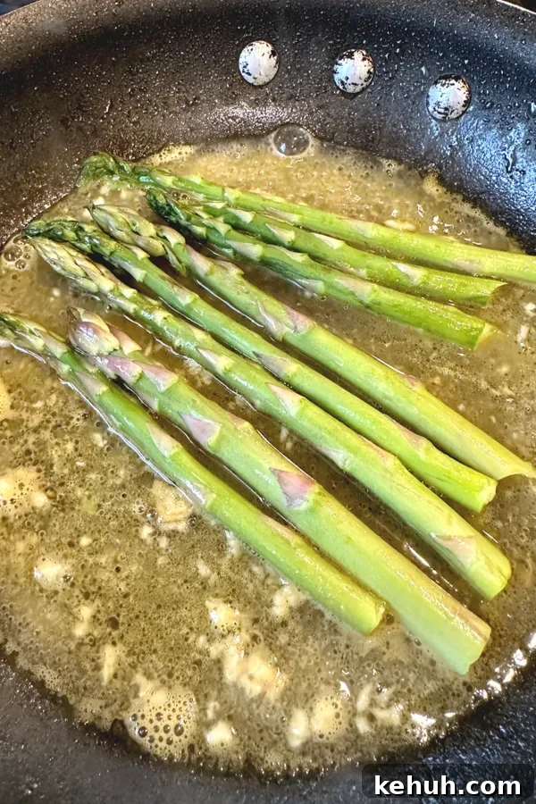 Garlic Butter Cod with Roasted Asparagus — Quick Weeknight Dinner 5 asparagus