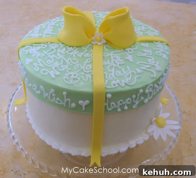 Adorable Hat Box Cake with a Frosted Lid Tutorial by MyCakeSchool.com! Free tutorial and perfect for all occasions!
