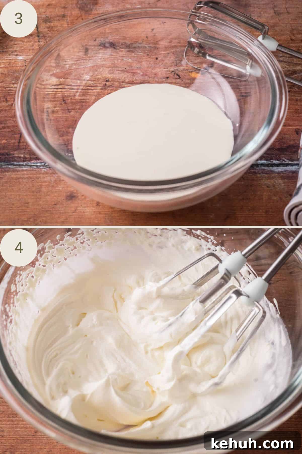 Olive Oil Chocolate Cake (Flourless, Rich & Decadent) 7 Cream in a bowl and whipped to soft peak stage.