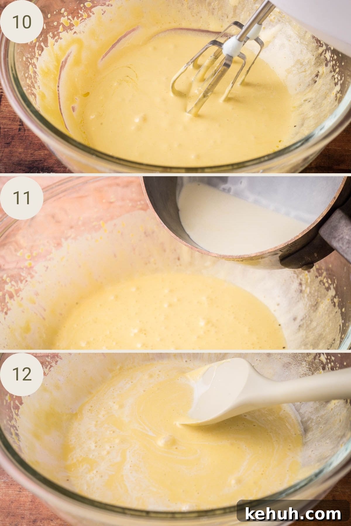 Olive Oil Chocolate Cake (Flourless, Rich & Decadent) 10 Cream poured into the egg and sugar mixture.