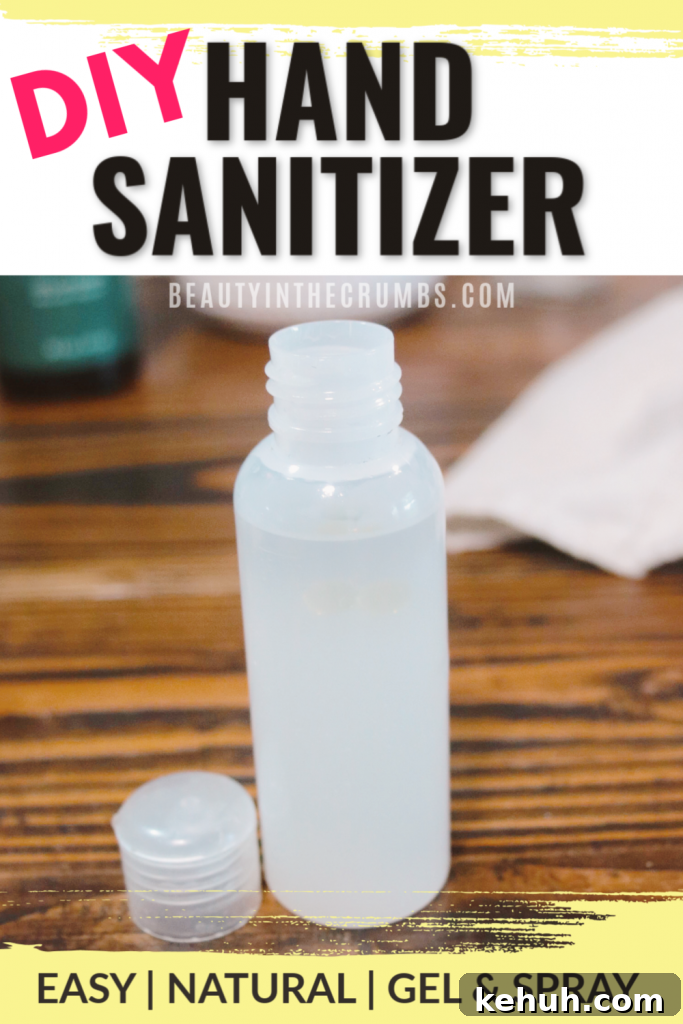 DIY Hand Sanitizer: Safe Recipes and Step-by-Step Guide 5 learn how to make hand sanitizer at home. All natural, easy, and effective. Options to choose gel or spray.