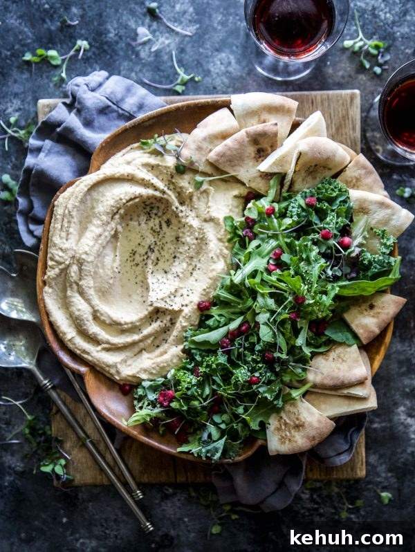 Roasted Sweet Potato Hummus with Autumn Harvest Greens 3 Sweet Potato Hummus with Harvest Greens