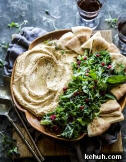 Roasted Sweet Potato Hummus with Autumn Harvest Greens 5 Sweet Potato Hummus