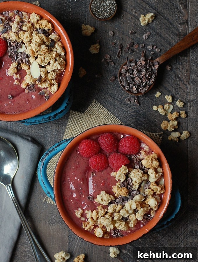 Chocolate Raspberry Smoothie Bowl