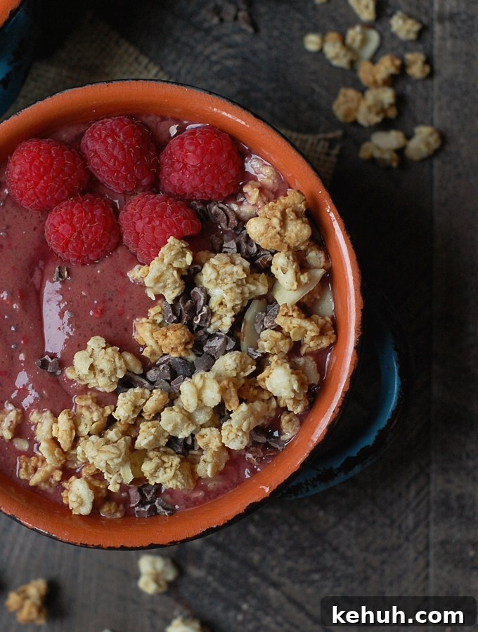 Chocolate Raspberry Smoothie Bowl