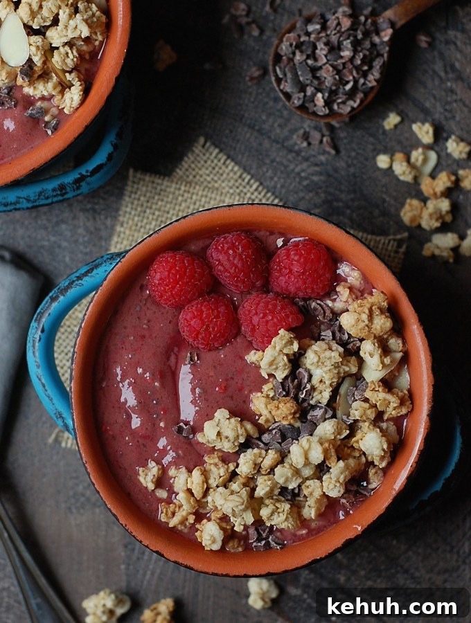Chocolate Raspberry Smoothie Bowl