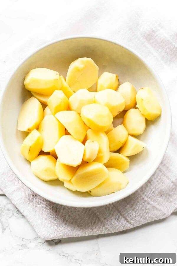 Instant Pot boiled potatoes! In less than 15 minutes you can have these soft, steamy, and fluffy potatoes on the table.