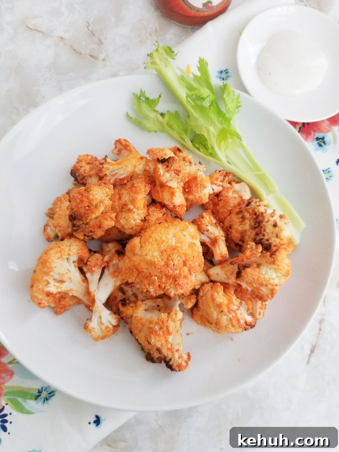 Crispy Air Fryer Buffalo Cauliflower Bites Recipe 6 img 2863 5
