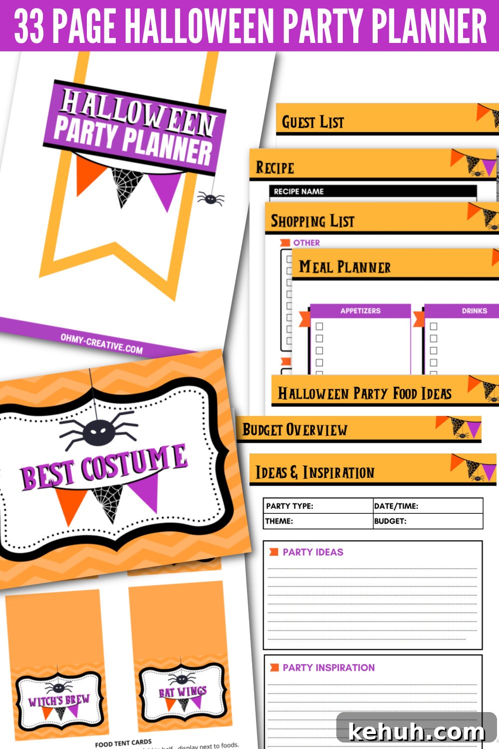 Halloween Twinkie Chocolate Bat Treats 3 Pages of the Halloween party planner printable sheets!