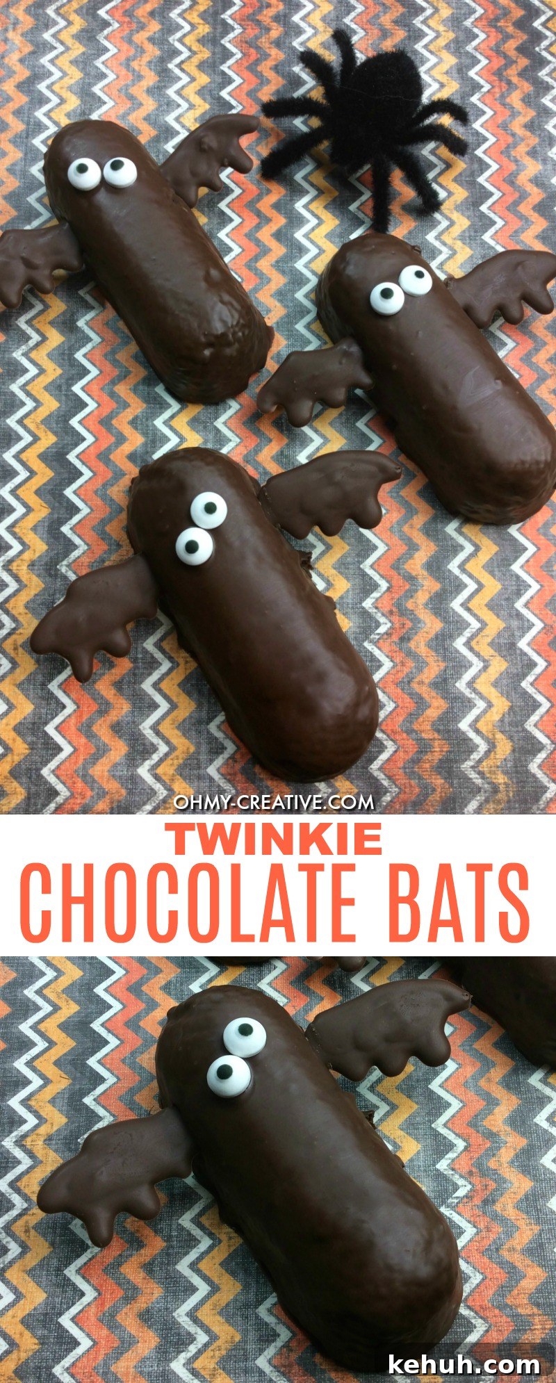 Halloween Twinkie Chocolate Bat Treats 7 Twinkie Chocolate Bats final image