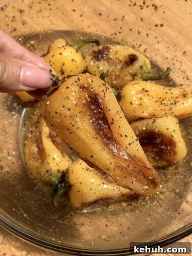 Lemon Pepper Chiles Toreados