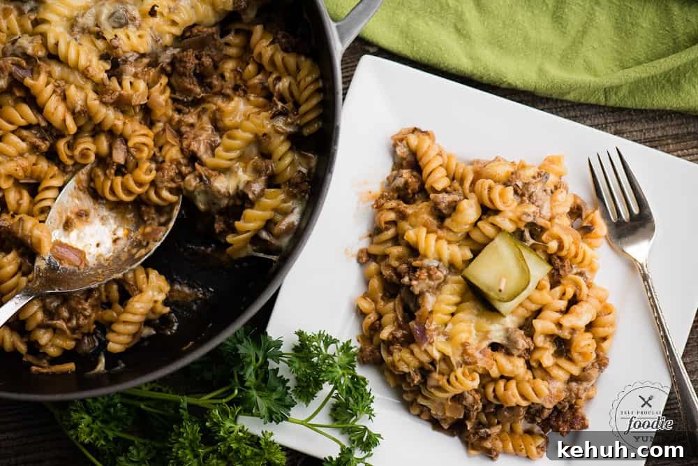 Cheeseburger Pasta Casserole