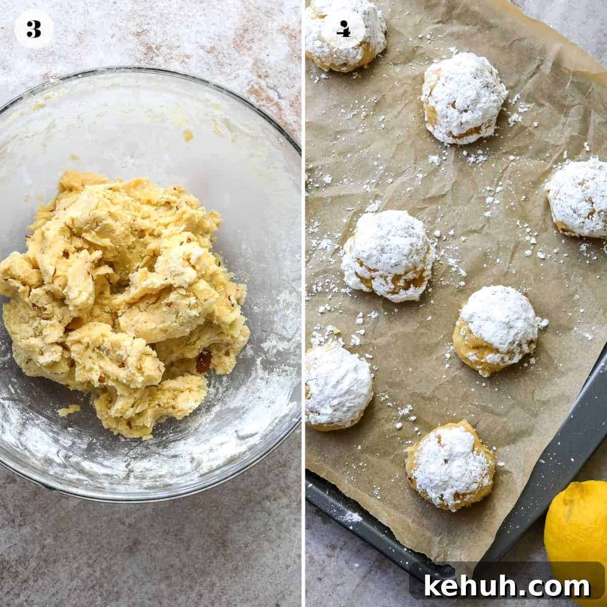 steps to make lemon cookies.