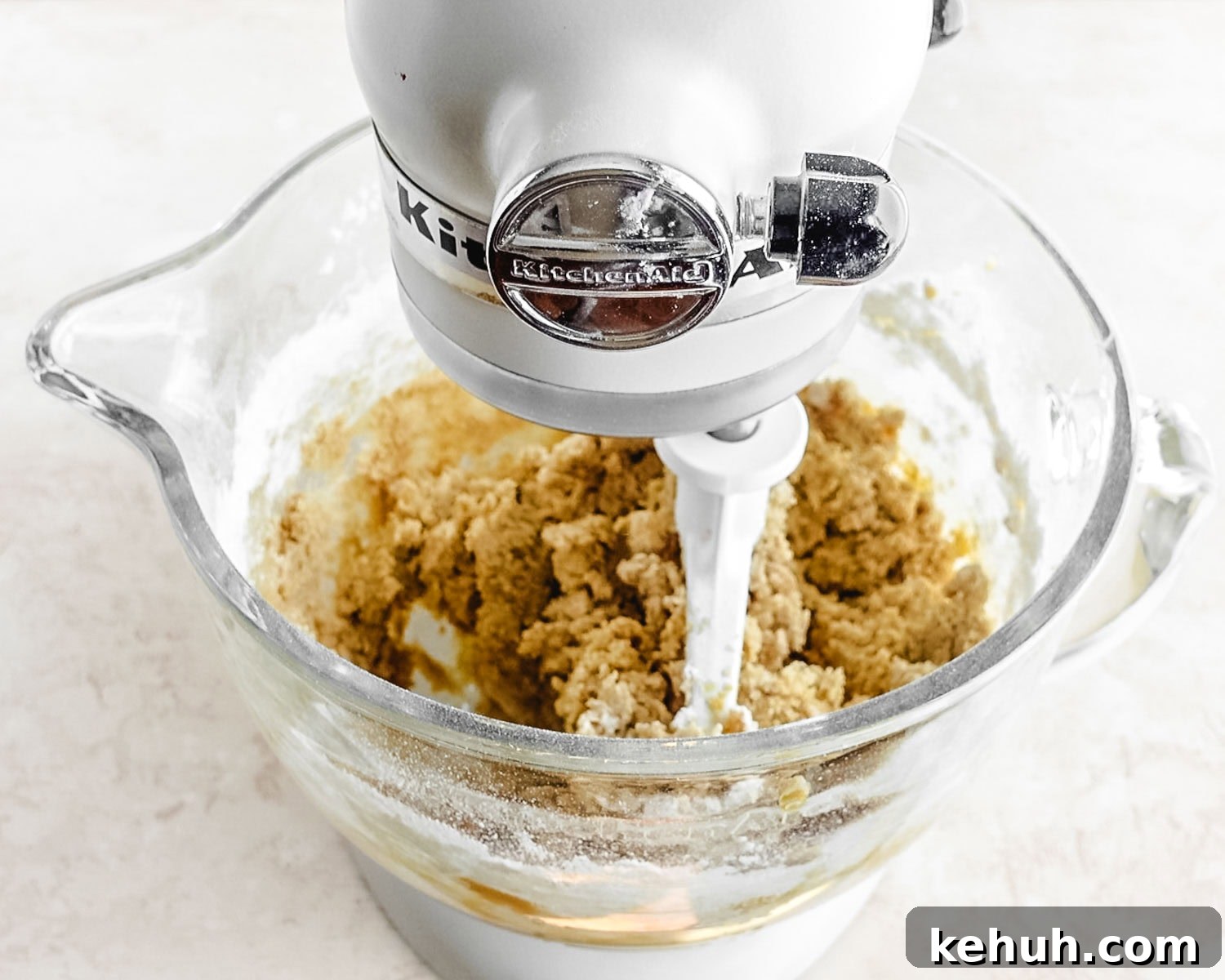 Stir in the dry ingredients just until incorporated.