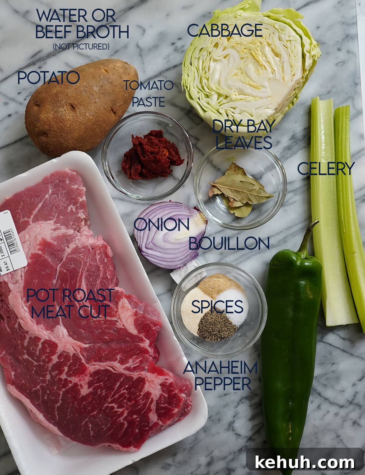 Instant Pot Beef and Cabbage Stew Recipe for Tender Meat 3 Beef and Cabbage Stew Ingredients