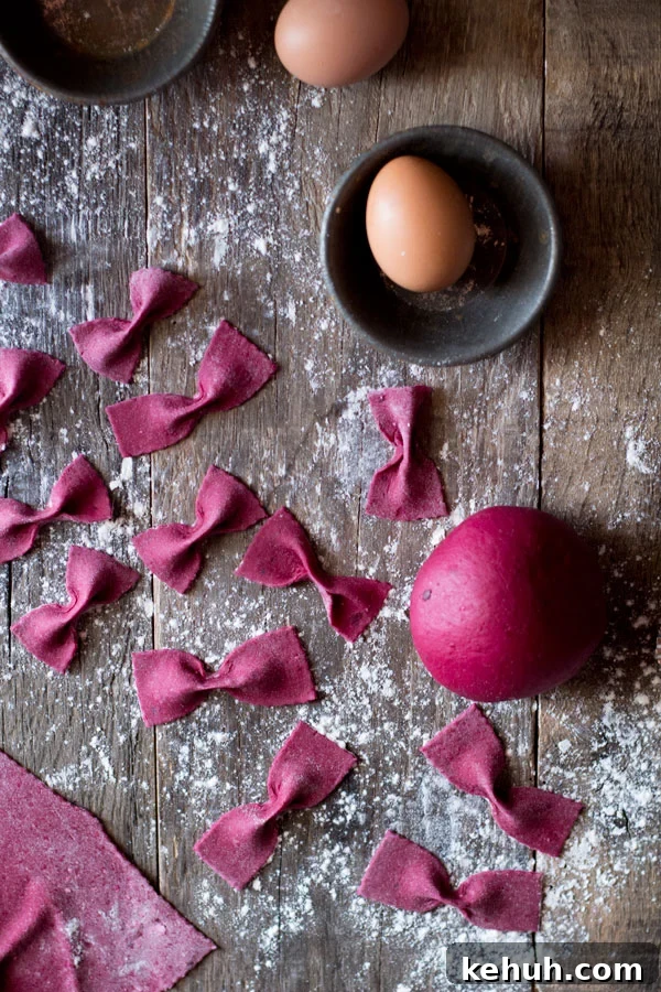 An easy beetroot pasta recipe. Learn how to make this simple beet pasta, it's fun, vibrant, bright pink and delicious. Authentic Italian recipes at Inside the rustic kitchen Beetroot pasta dough recipe