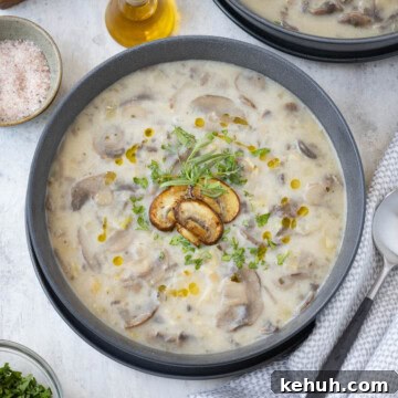 leek and mushroom soup