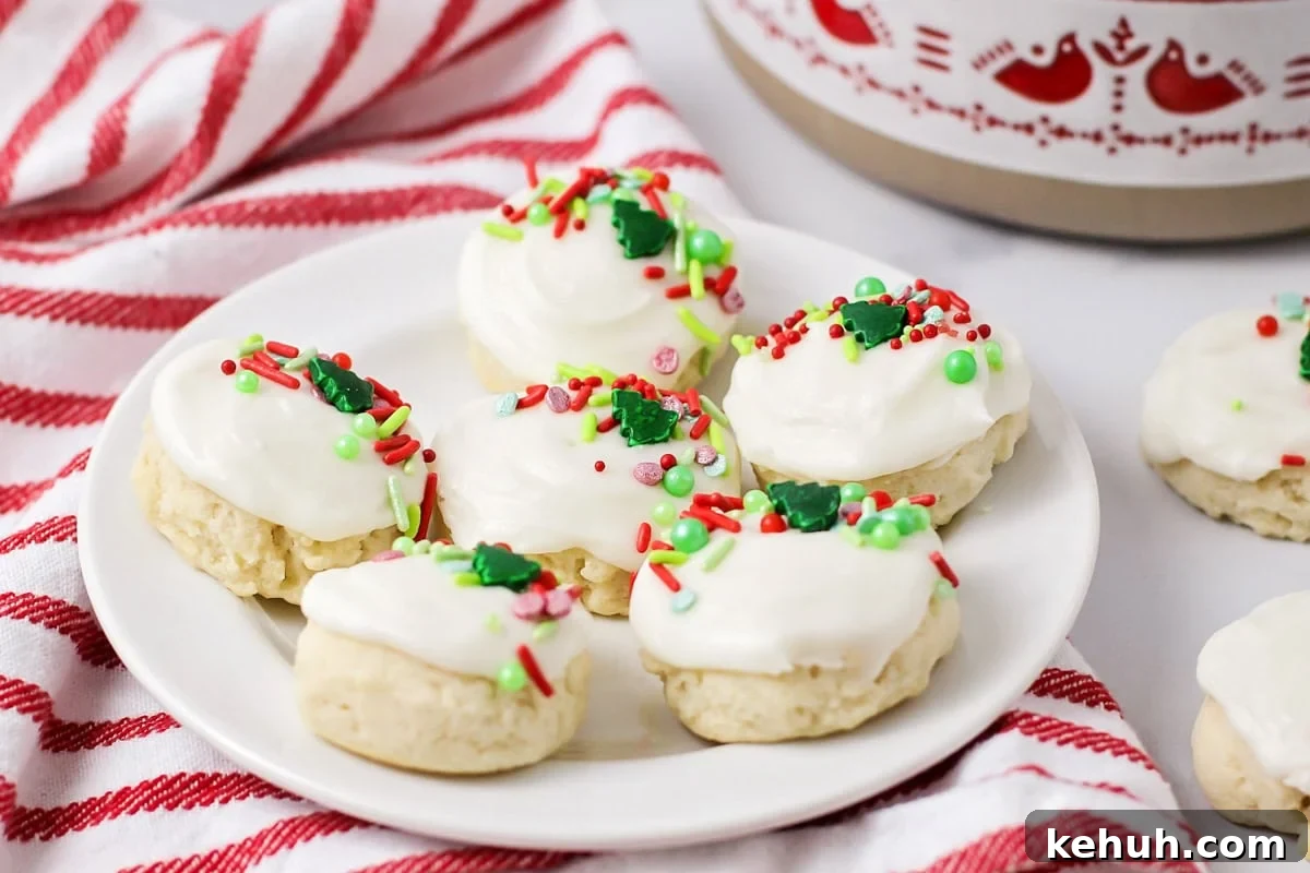 Santa Cookies on white plate.