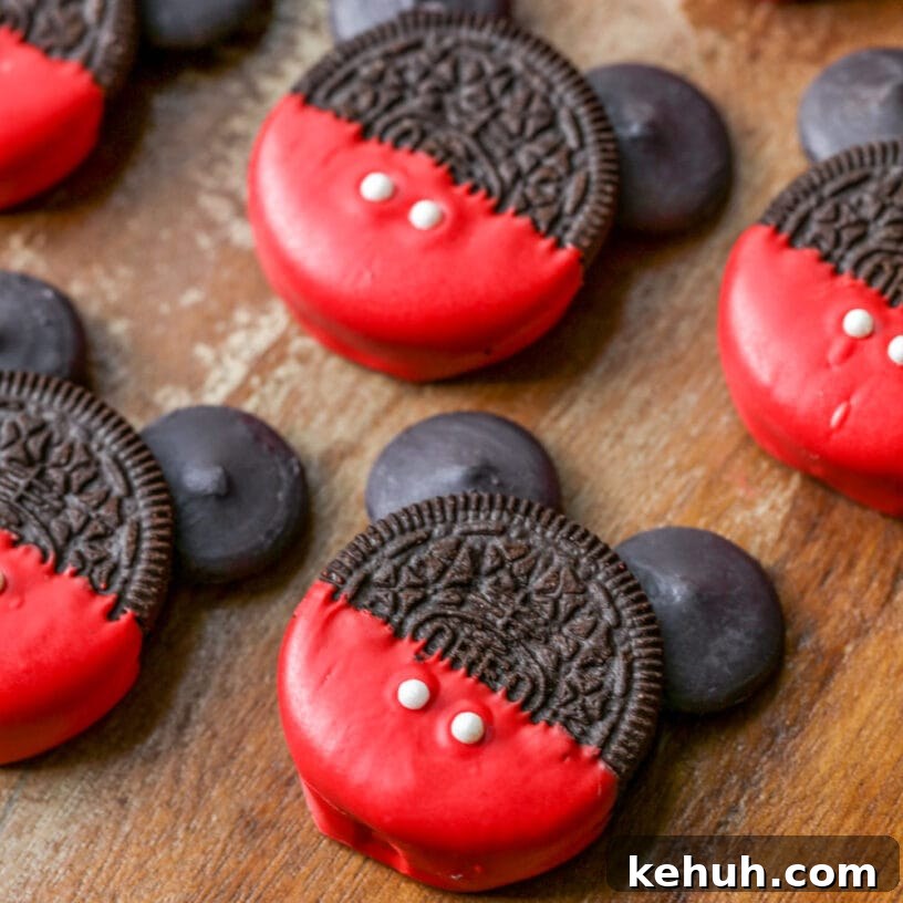 Mickey Mouse Oreos on counter.