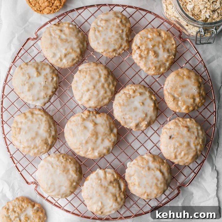 Gluten Free Old Fashioned Iced Oatmeal Cookies