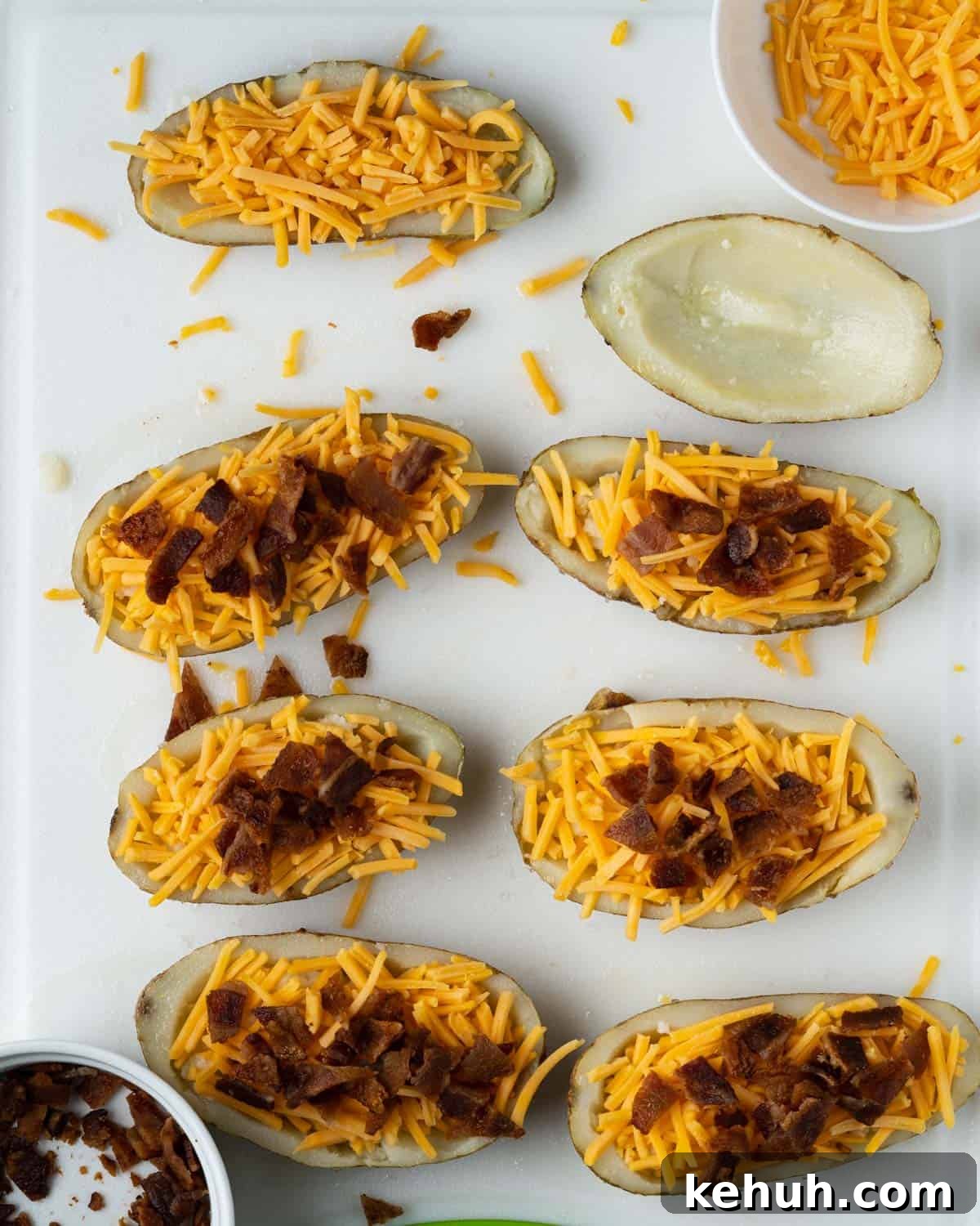 Crispy Air Fryer Potato Skins Filled with Cheesy Bacon 6 img 3300 5