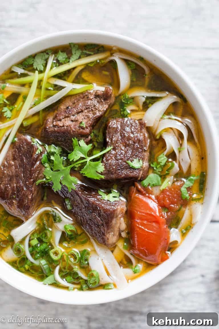 Instant Pot Soup Recipes You’ll Actually Love 17 vietnamese noodle soup in a white bowl