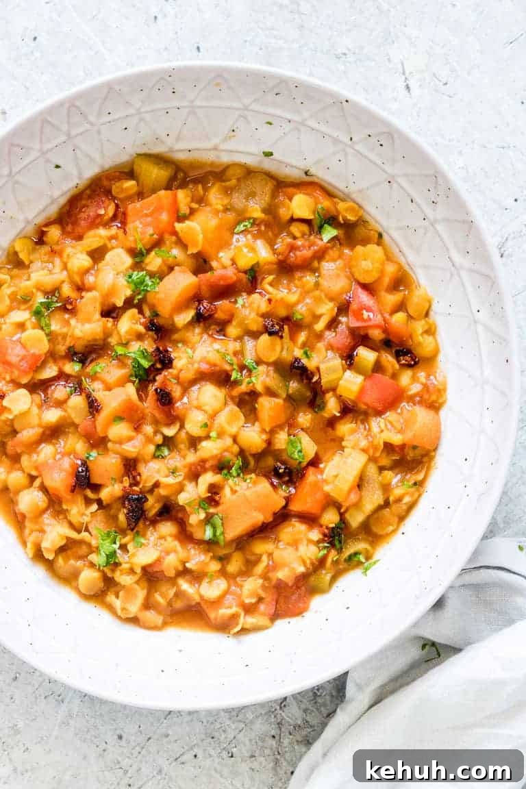 Instant Pot Soup Recipes You’ll Actually Love 20 split pea soup in a white bowl