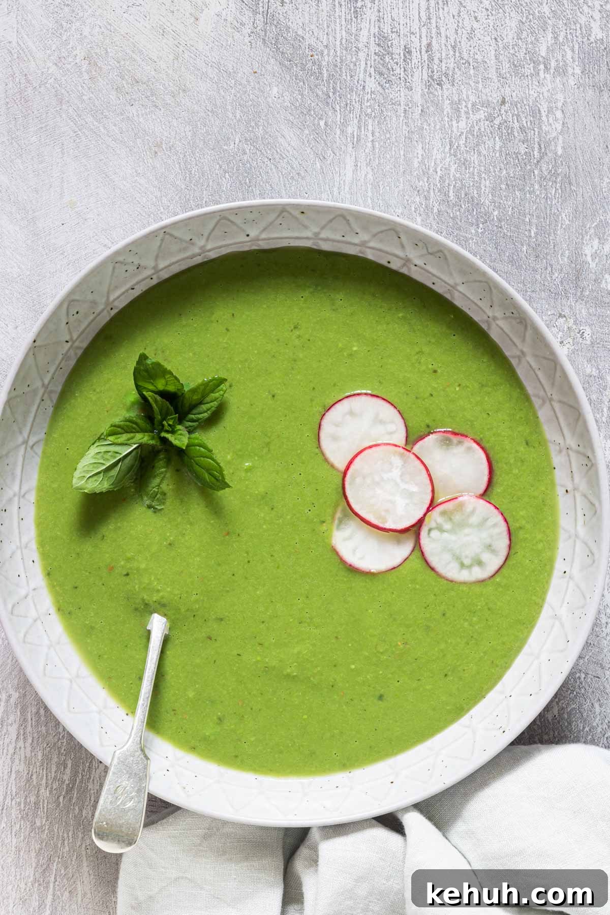 Instant Pot Soup Recipes You’ll Actually Love 30 pea soup garnished with radishes and mint