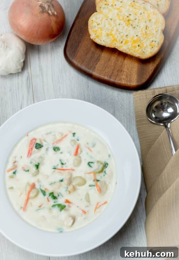 Instant Pot Soup Recipes You’ll Actually Love 7 chicken gnocchi soup in a white bowl