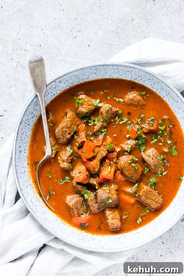 Instant Pot Soup Recipes You’ll Actually Love 9 bowl of Hungarian goulash