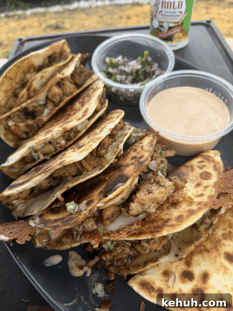 assembled blackened chicken tacos