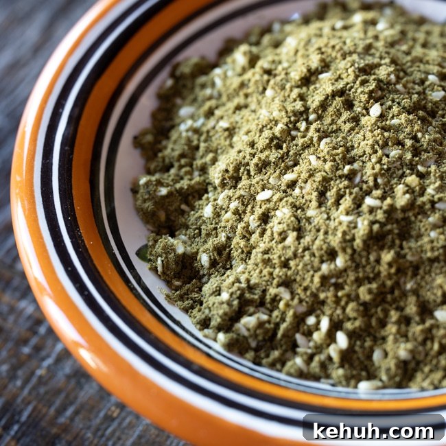 Roasted Cauliflower with Tahini Sauce and Sweet Dates 6 Zaatar spice mix in a small bowl.