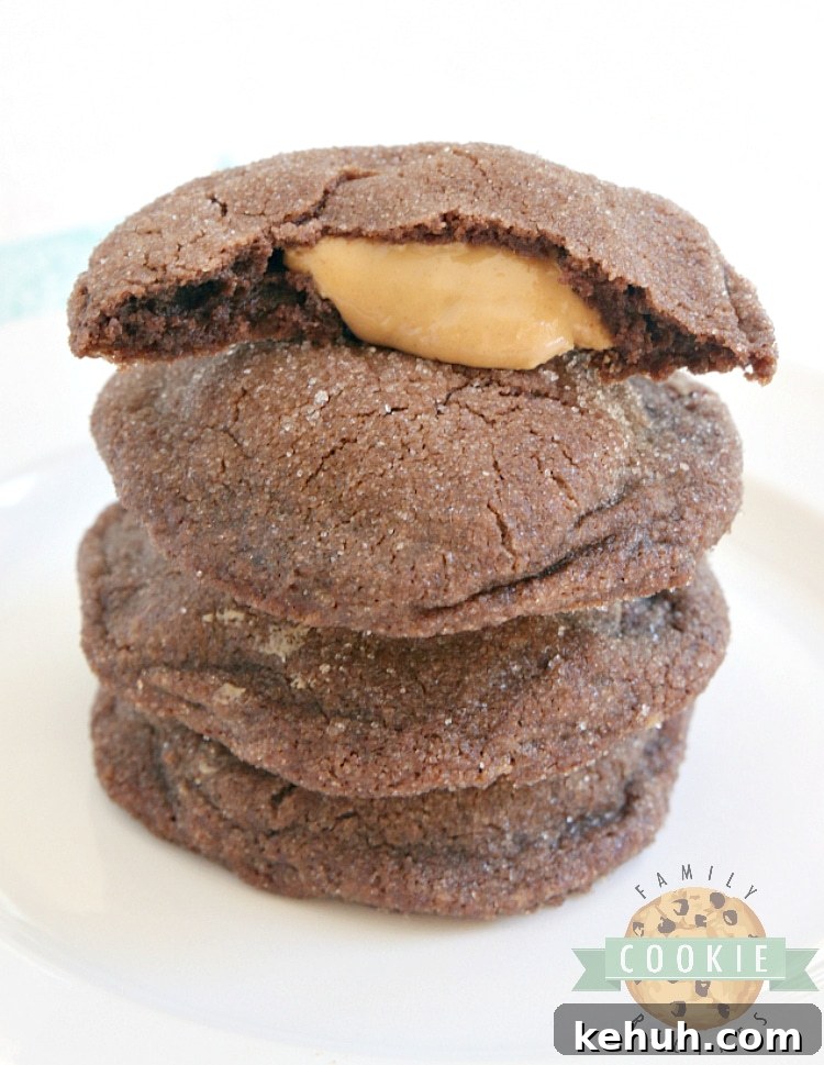 Buckeye Cookie Recipe: Rich Chocolate Peanut Butter Treats 2 Buckeye Cookies are soft and chewy chocolate cookies with a gooey peanut butter filling in the middle. This chocolate and peanut butter cookie recipe is unique, but so easy to make!