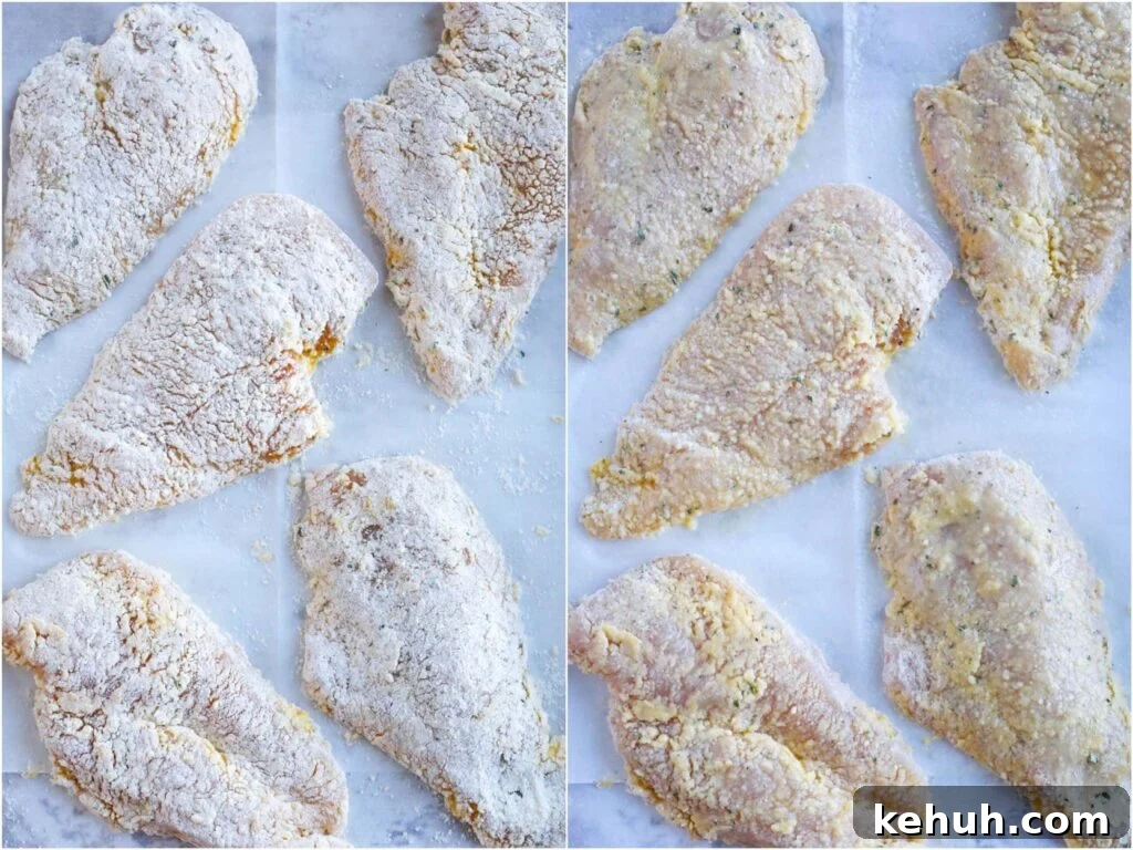 Parmesan Chicken chicken breasts with breading mix coating