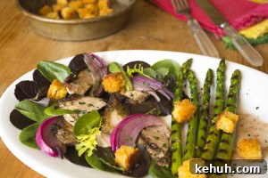 Mojo Chicken Salad with Cornbread Croutons