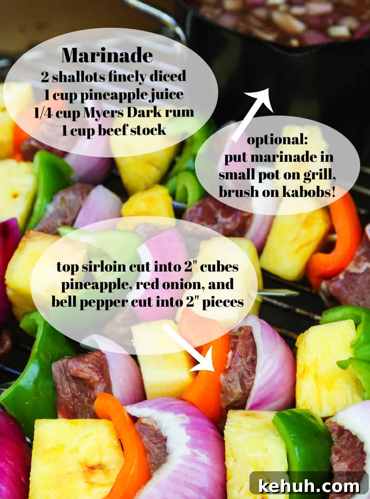 A graphic with shish kabobs on a grill with colorful vegetables.