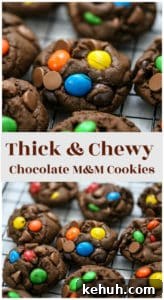 Thick & Chewy Chocolate M&M Cookies