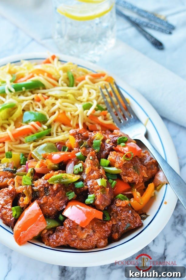 Indo Chinese Chilli Chicken dry made in Air Fryer