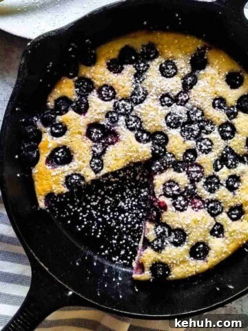 Blueberry skillet pancake