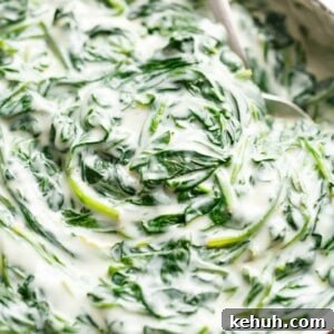 Easy Creamed Spinach is simple homemade side dish is so much better than store bought, and is ready in no time!