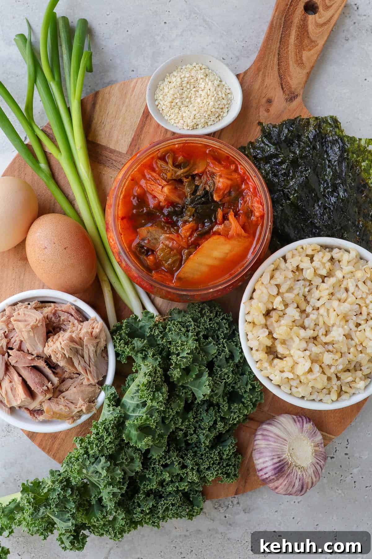 Spicy Tuna and Kimchi Fried Rice Recipe for Quick Weeknight Meals 4 Ingredients.