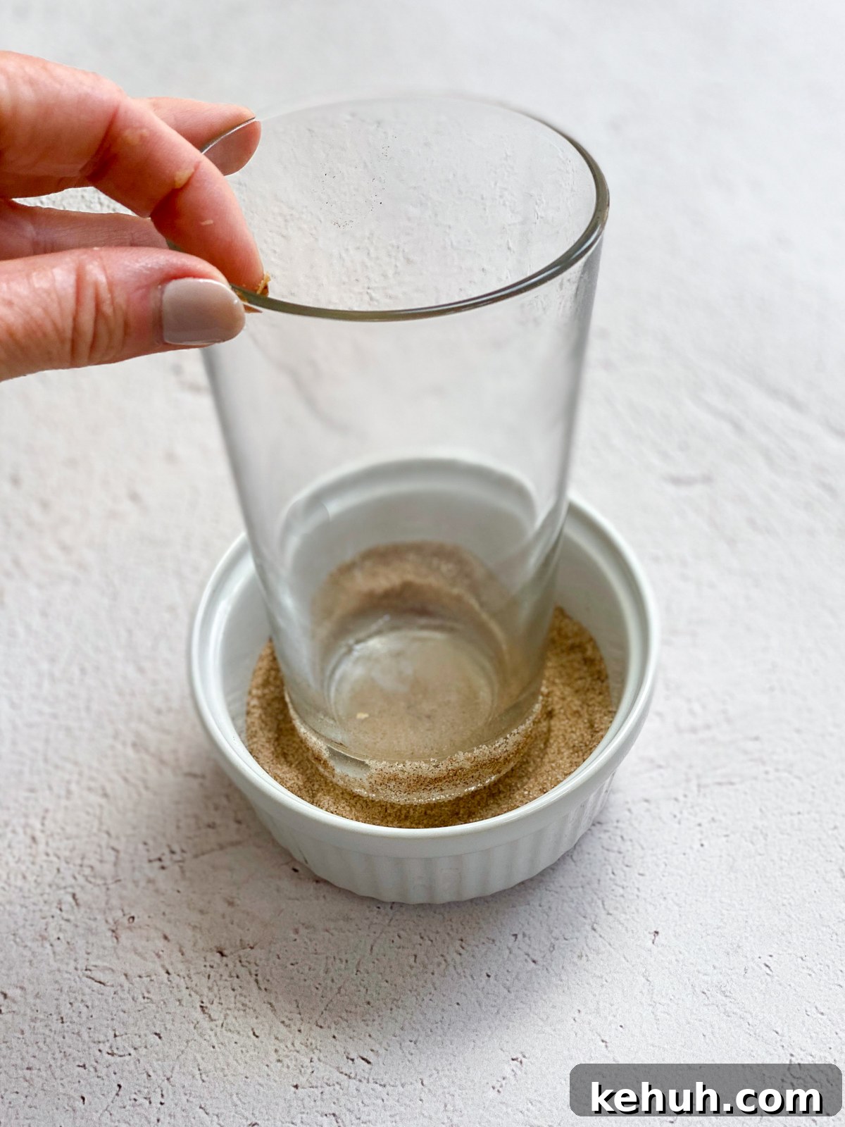 Soft Apple Cider Cookies Recipe with Warm Spices 9 sticking a glass in cinnamon sugar.