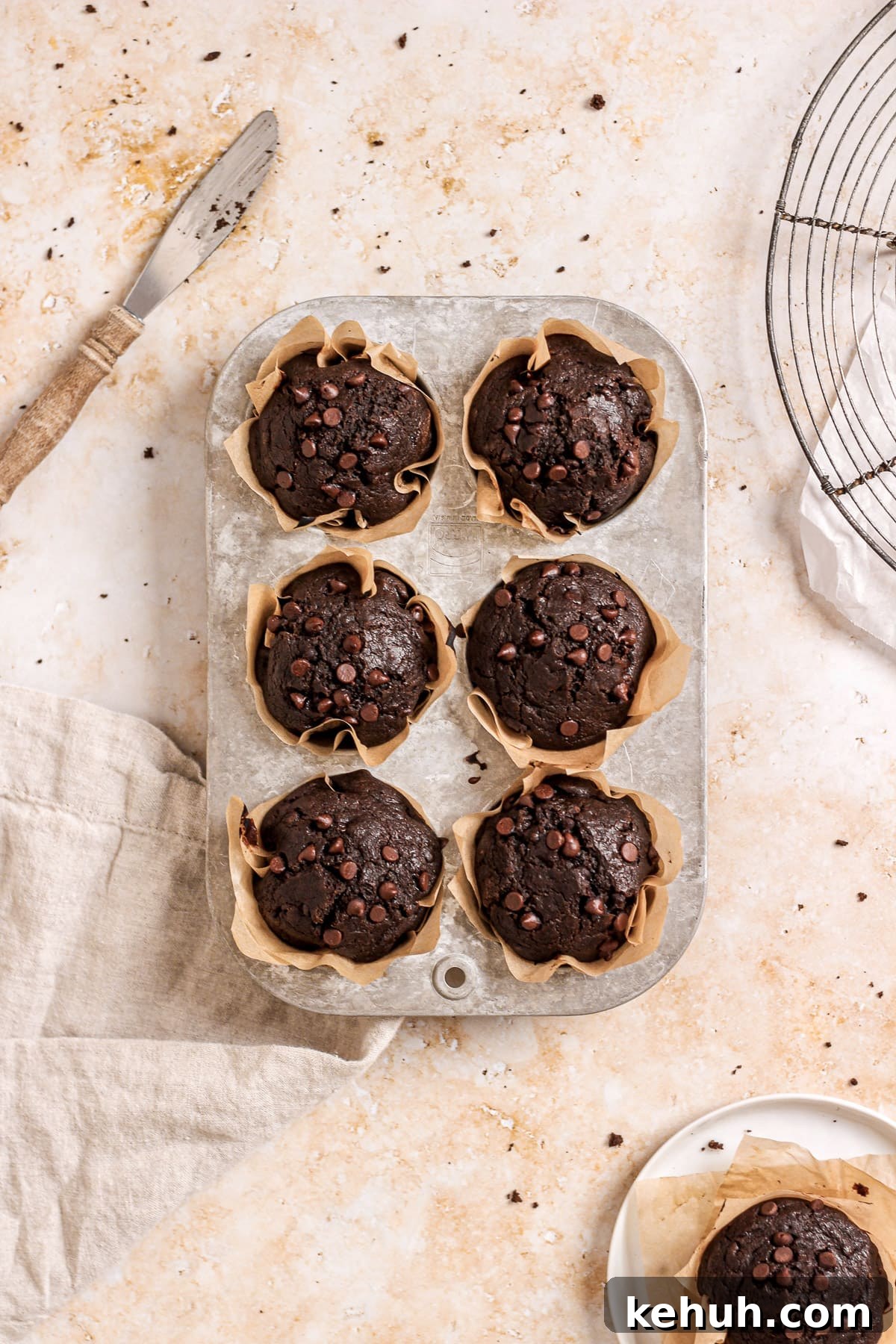 Double Chocolate Espresso Banana Muffins Recipe 8 double chocolate banana muffins with chocolate chips