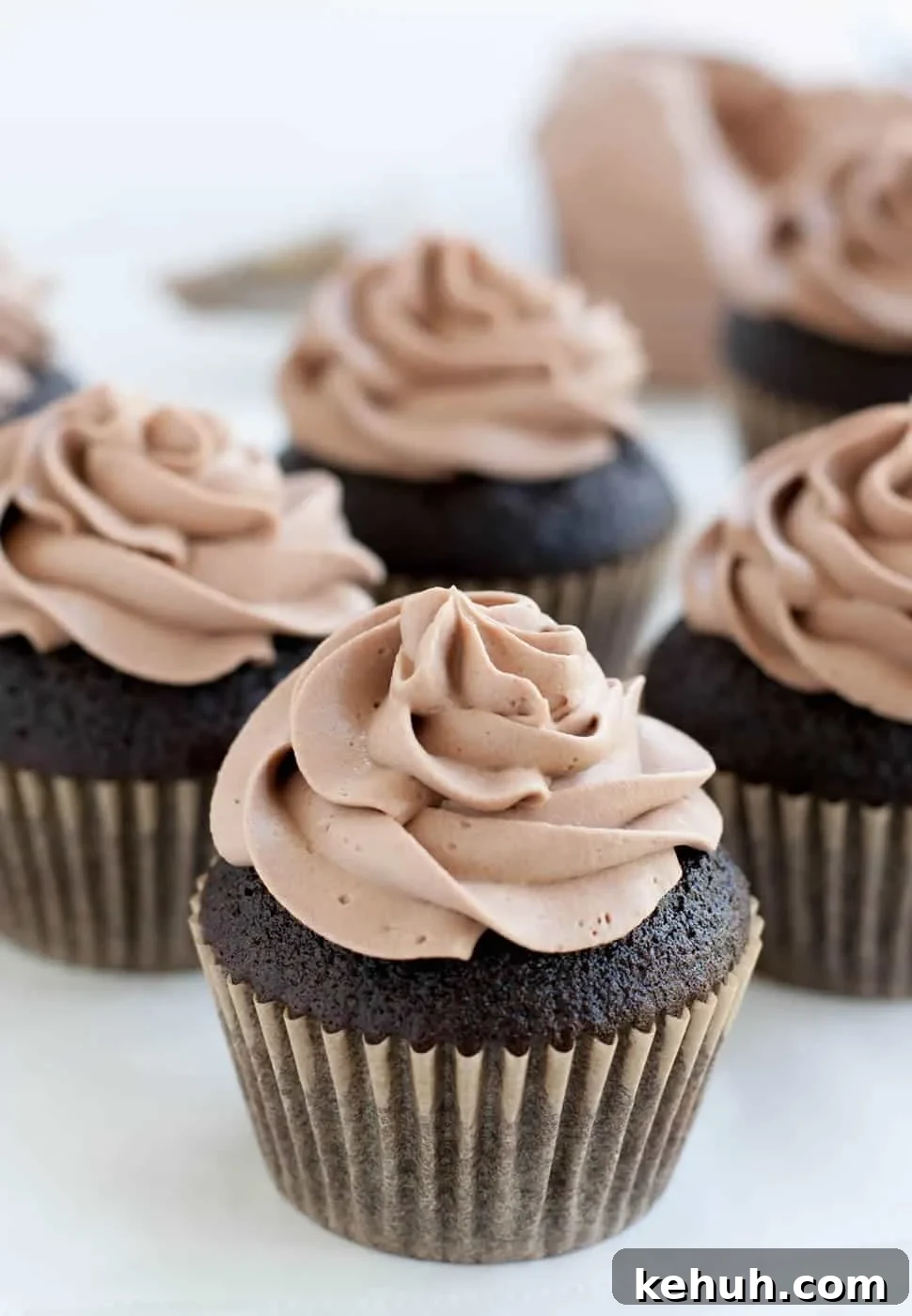 Decadent Dark Chocolate Cupcakes Recipe for Chocolate Lovers 4 Chocolate Whipped Cream Cream Cheese Frosting-5
