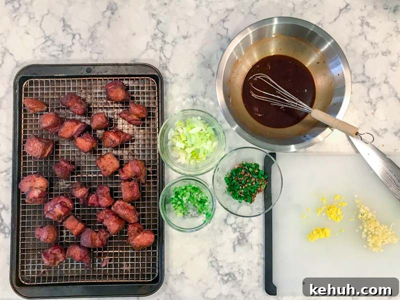Kung Pao Smoked Pork Belly