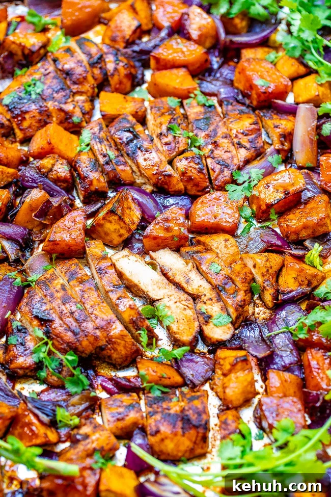 Honey Lemon Chicken with Crispy Roasted Potatoes 13 Chili and Brown Sugar Spice Rub Chicken and Sweet Potatoes - An EASY sheet pan meal that's ready in 30 minutes and loaded with layers of flavors from the spice rub - a mixture of chili powder, brown sugar, cumin, and more!!
