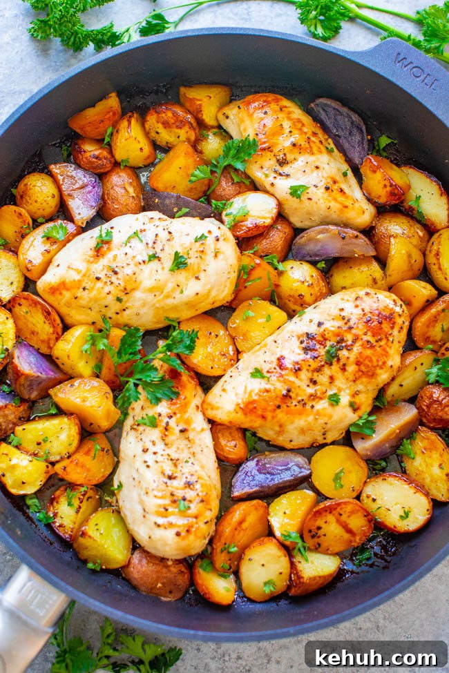 Honey Lemon Chicken with Crispy Roasted Potatoes 10 One Pan Lemon Butter Chicken and Potatoes - A DELICIOUS family dinner that's ready in 30 minutes and full of lemon buttery goodness!! ONE PAN keeps things EASY for you with less dishes!!