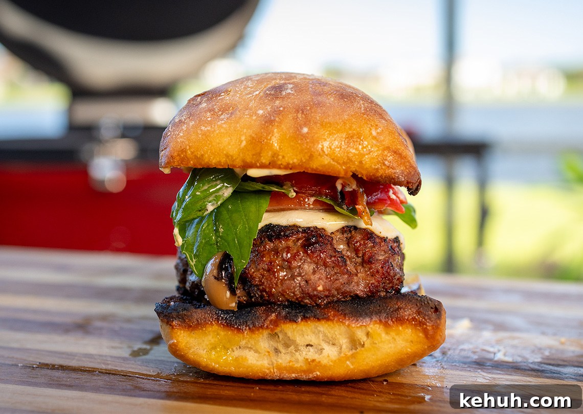 Italian-Style Kamado Joe Cheeseburgers with Herb Mozzarella 2 Kamado Joe Italian Style Cheeseburger