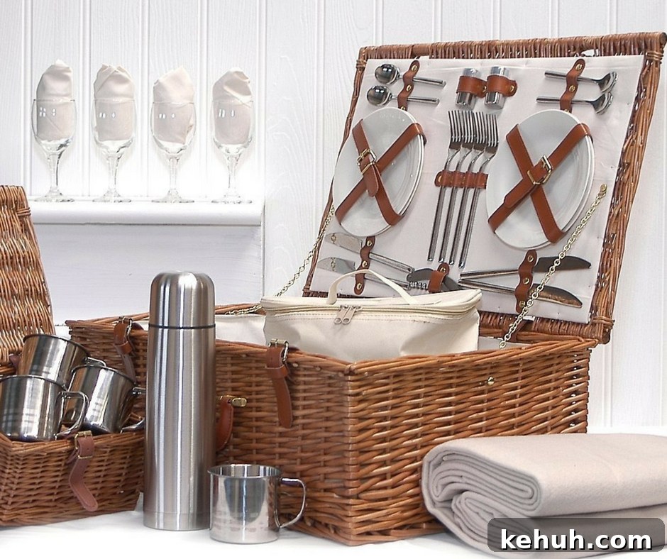 Paris Gift Guide: Perfect Presents for Lovers of Paris 12 Romantic Picnic Basket.