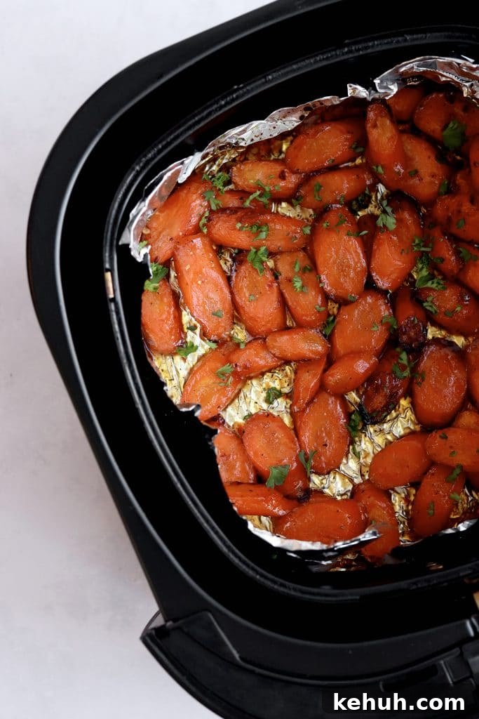 Glazed carrots in the air fryer